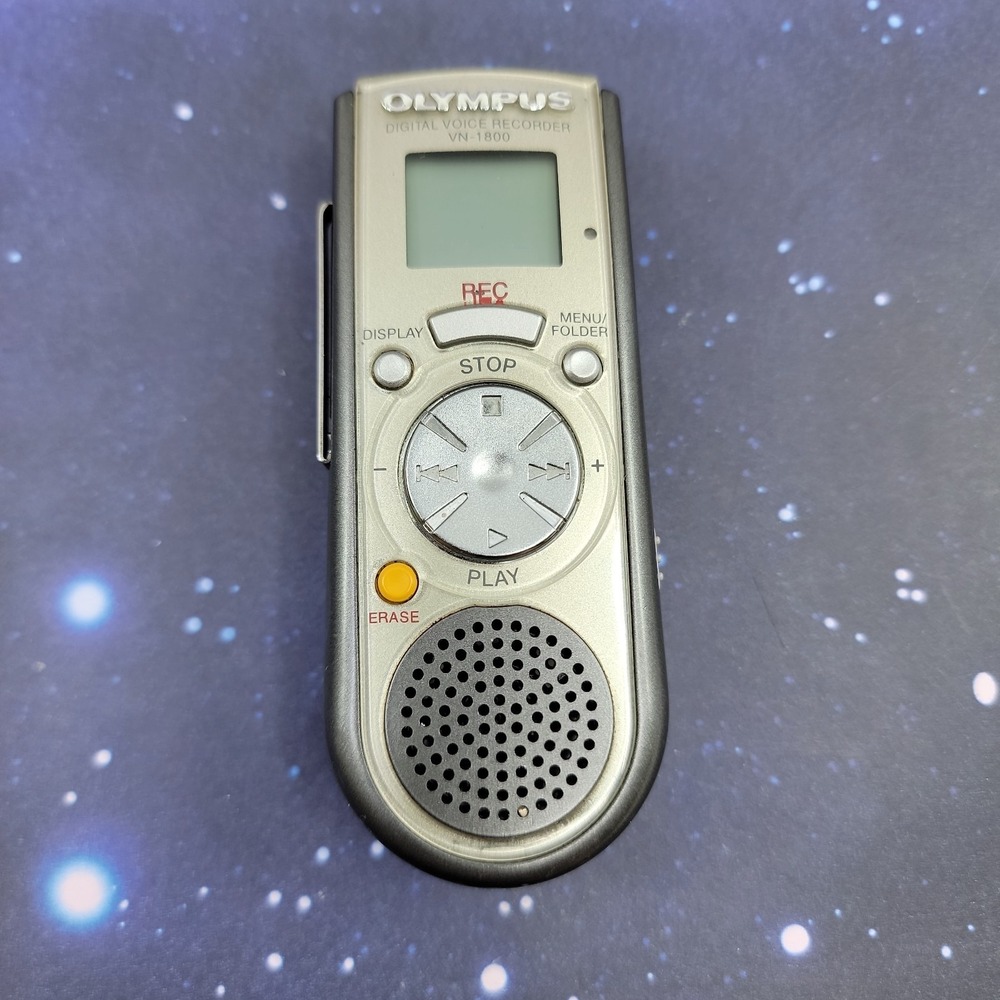 Olympus VN-1800 Handheld Digital Voice Recorder - Tested & Working